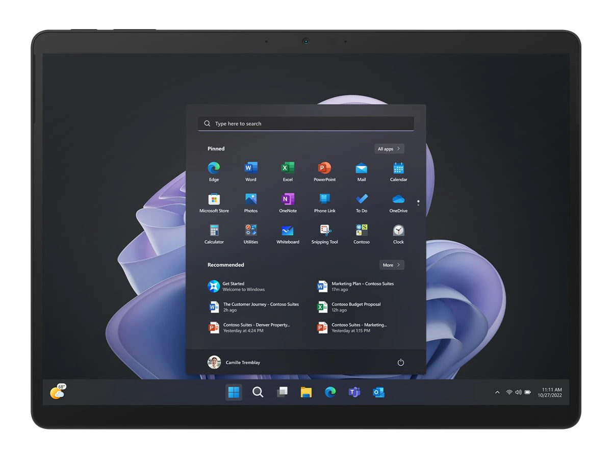 Microsoft Surface Pro-9 13" PixelSense Tablet, Intel i7-1265U, 1.80GHz, 16GB RAM, 512GB SSD, Win11P - QIY-00017