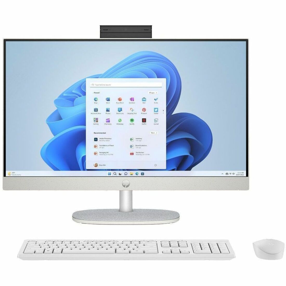 HP 24-cr0913w 23.8" FHD All-in-One PC, Intel i3-N300, 8GB RAM, 256GB SSD, Win11H - B5RW9AA#ABA (Certified Refurbished)