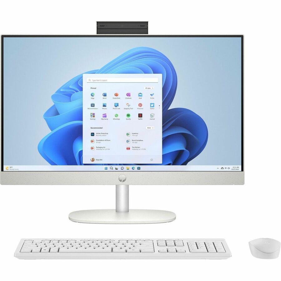 HP 24-cr0047c 23.8" FHD All-in-One PC, Intel i5-1334U, 8GB RAM, 512GB SSD, Win11H - BD5N6AA#ABA (Certified Refurbished)