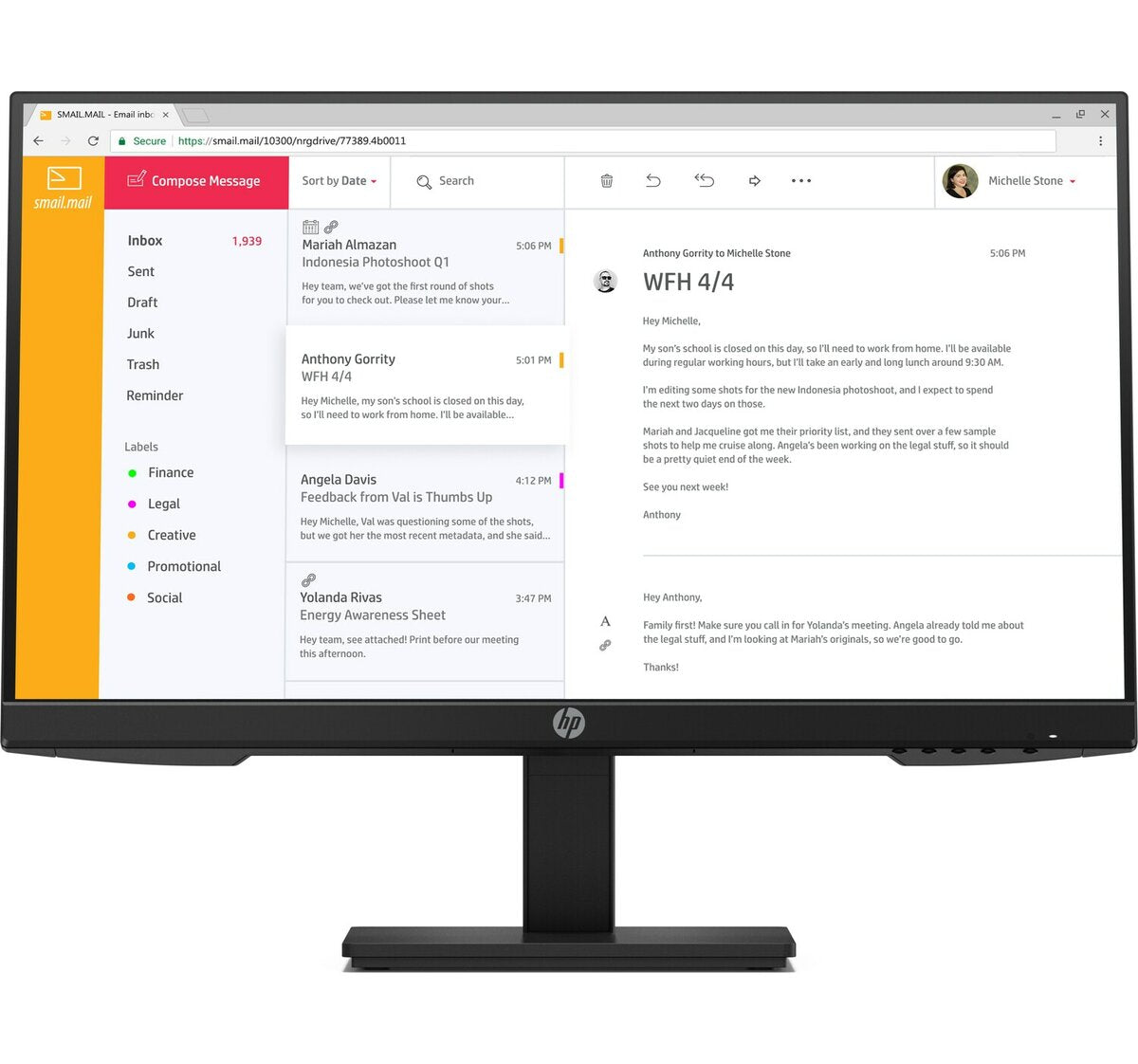 HP P24h G4 23.8" FHD Monitor, 16:9, 5MS, 8000000:1-Contrast - 9UJ13A8#ABA (Certified Refurbished)