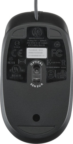 HP USB Optical 2.9M Mouse, 800dpi, 3 Buttons, Scroll Wheel, Black - Z3Q64AA