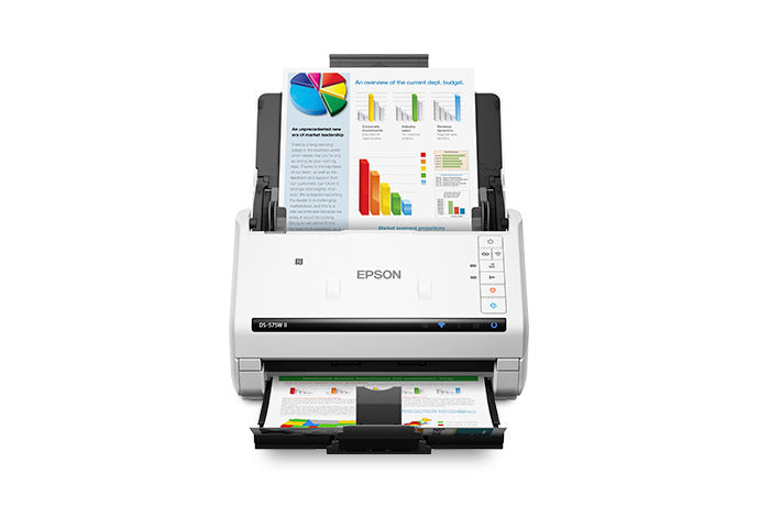 Epson DS-575W II Wireless Color Duplex Document Scanner, 35 ppm/70 ipm, USB - B11B263202-N (Certified Refurbished)