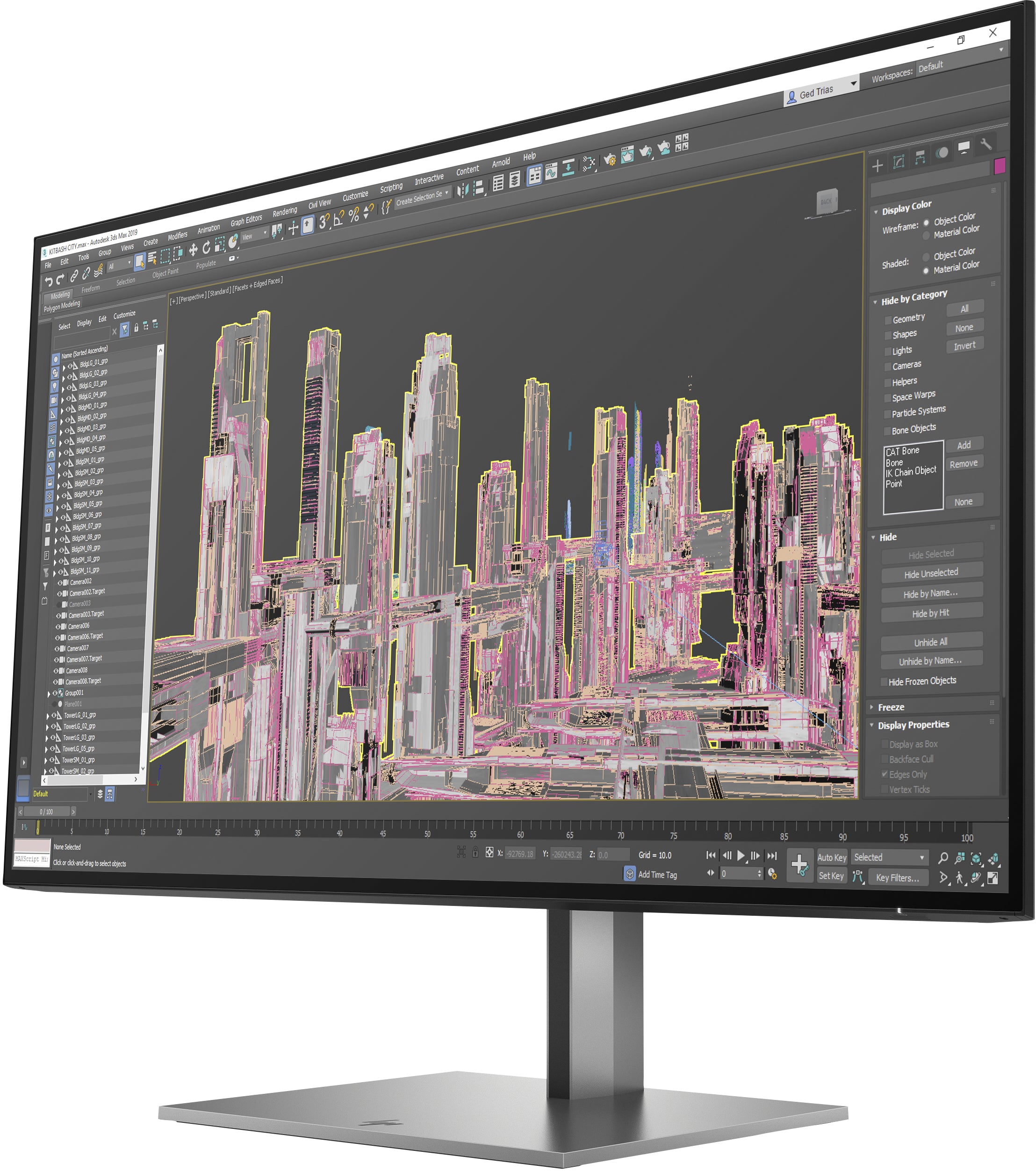 HP Z27u G3 27" Quad HD Monitor, 16:9, 5MS, 10M:1-Contrast - 1B9X2AA#ABA
