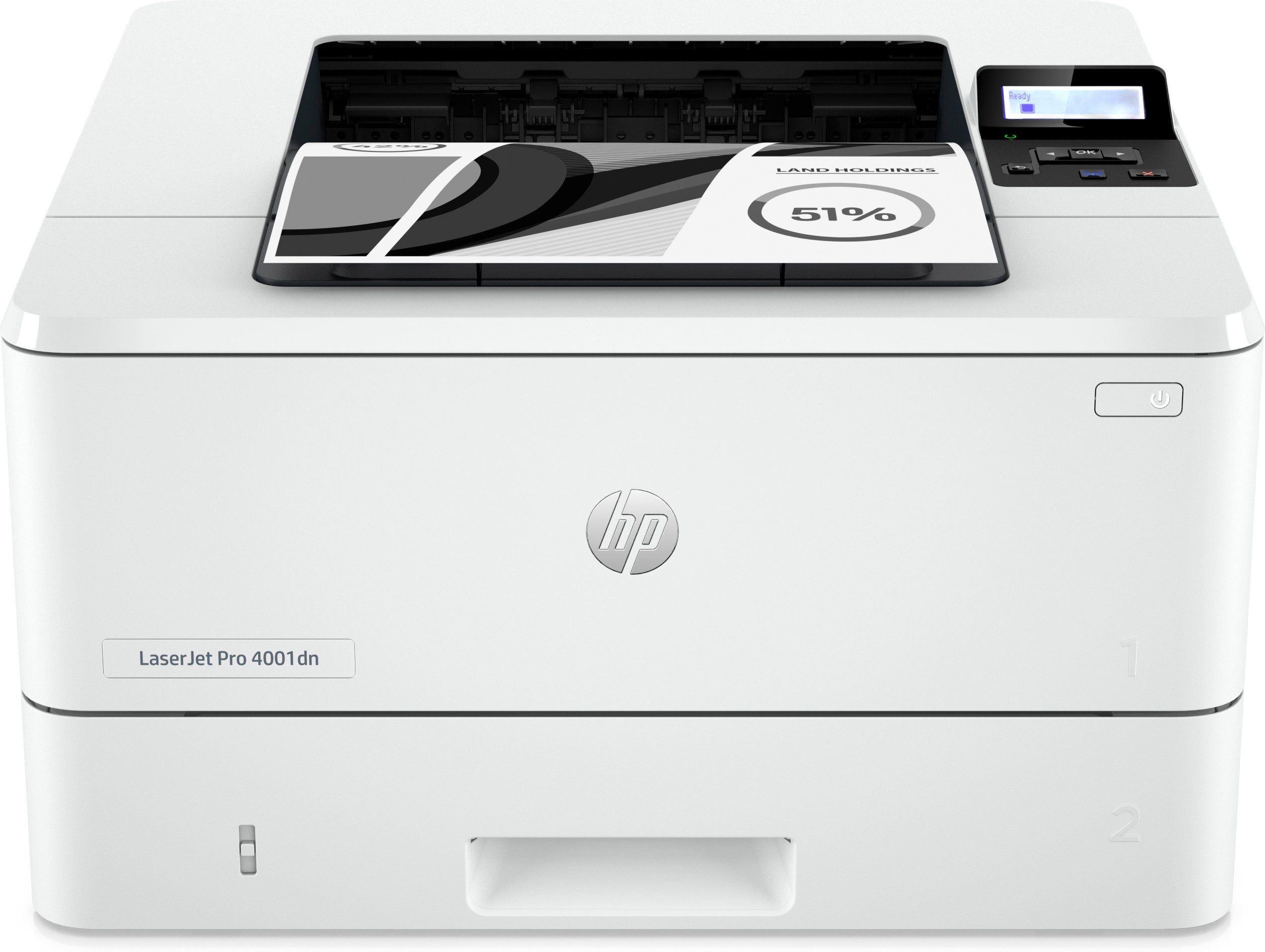 HP LaserJet Pro 4001dn Monochrome Printer, 42 ppm, 256MB, Ethernet - 2Z600F#BGJ (Certified Refurbished)