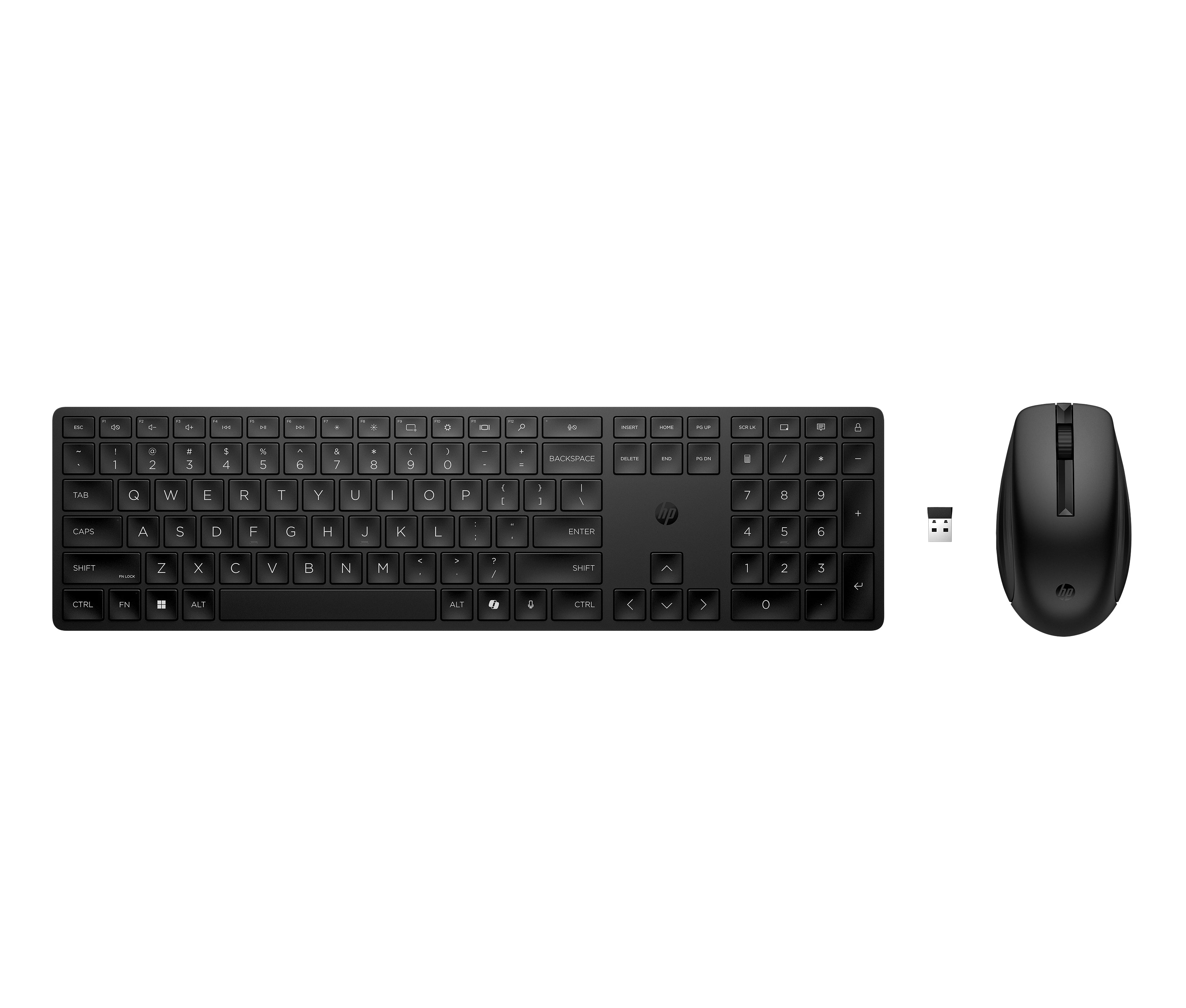 HP 655 Wireless Keyboard and Mouse Combo, 2.4GHz Wireless Connection, USB Type-A - 4R009UT#ABA