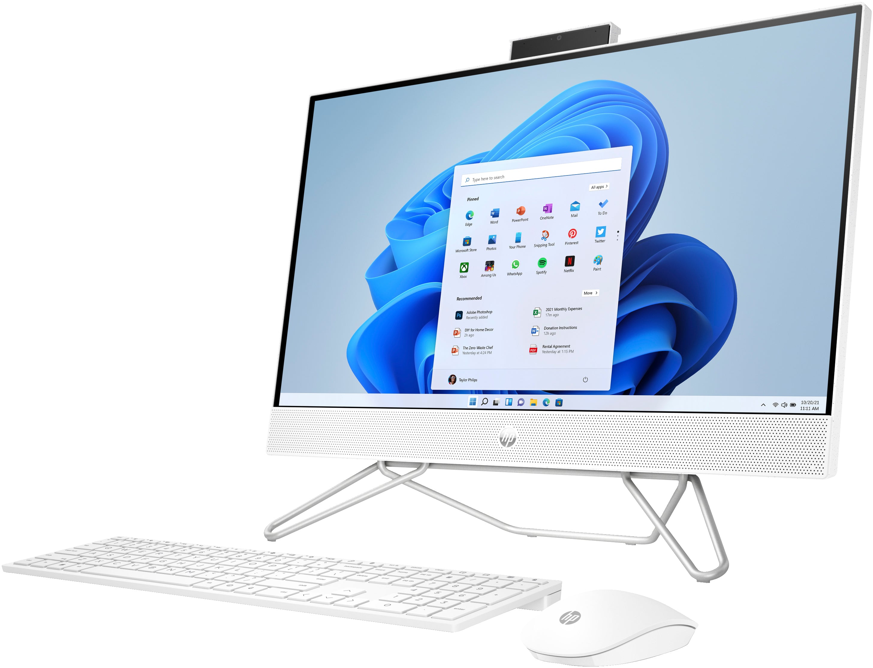 HP 24-cb1170 23.8" FHD All-in-One PC, Intel i5-1235U, 1.30GHz, 8GB RAM, 512GB SSD, Win11H - 577C7AA#ABA