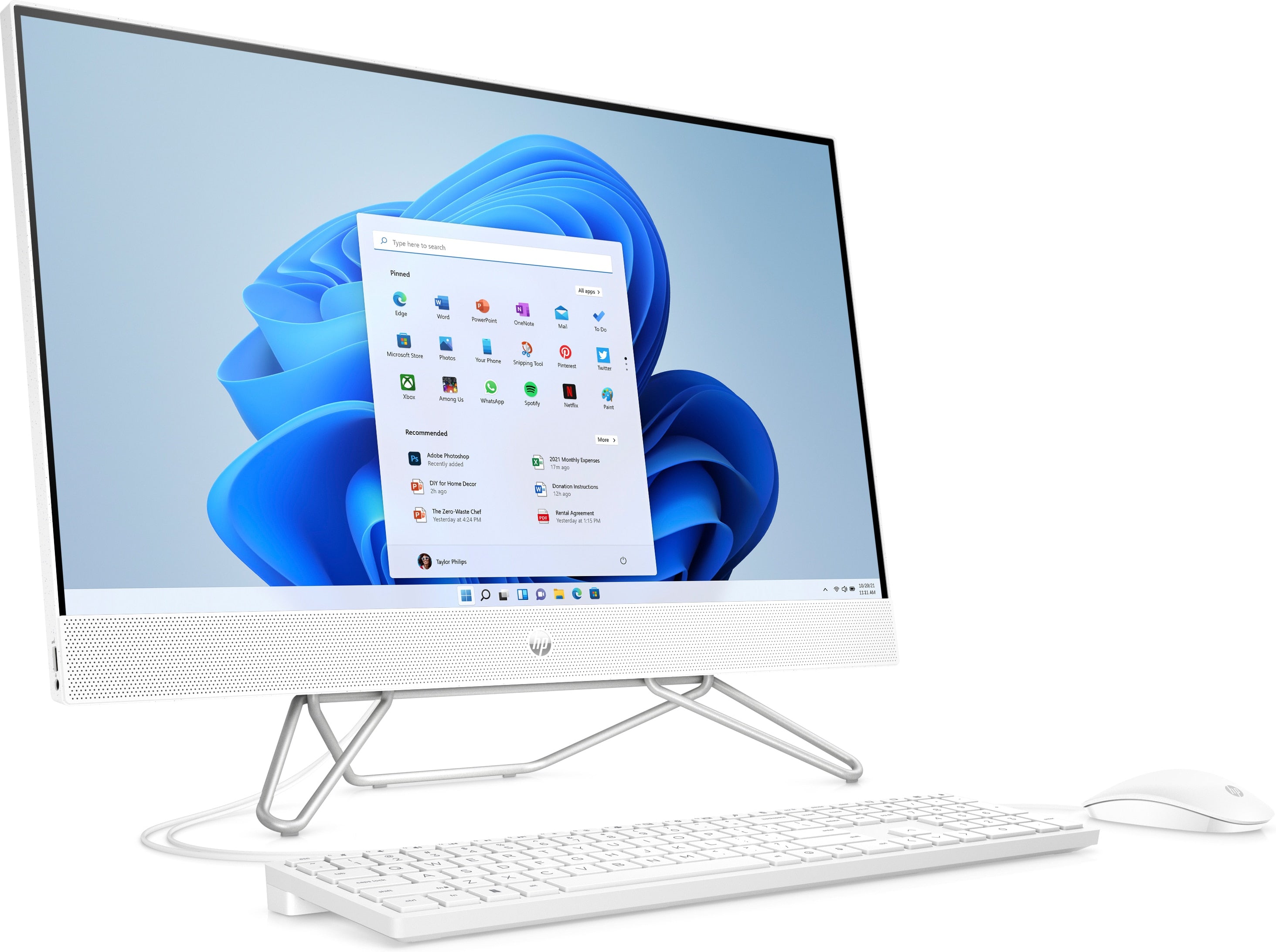 HP 27-cb1006 27" FHD All-in-One PC, Intel i5-1235U, 1.30GHz, 8GB RAM, 256GB SSD, Win11H - 577M5AA#ABA (Refurbished)