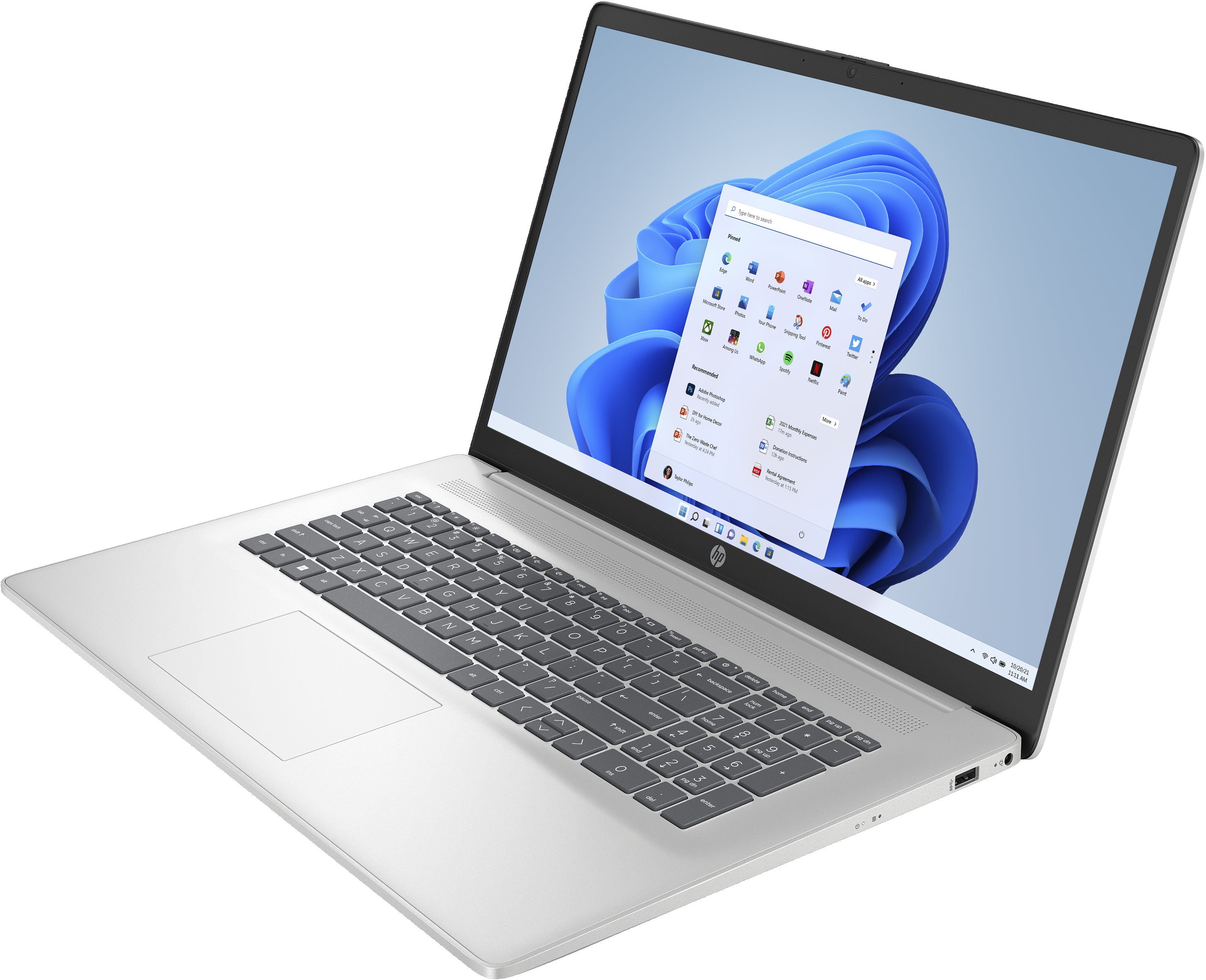 HP 17-cp3077nr 17.3" HD+ Notebook, AMD R5-7530U, 2.0GHz, 8GB RAM, 128GB SSD, Win11H - B6RX3UA#ABA (Certified Refurbished)