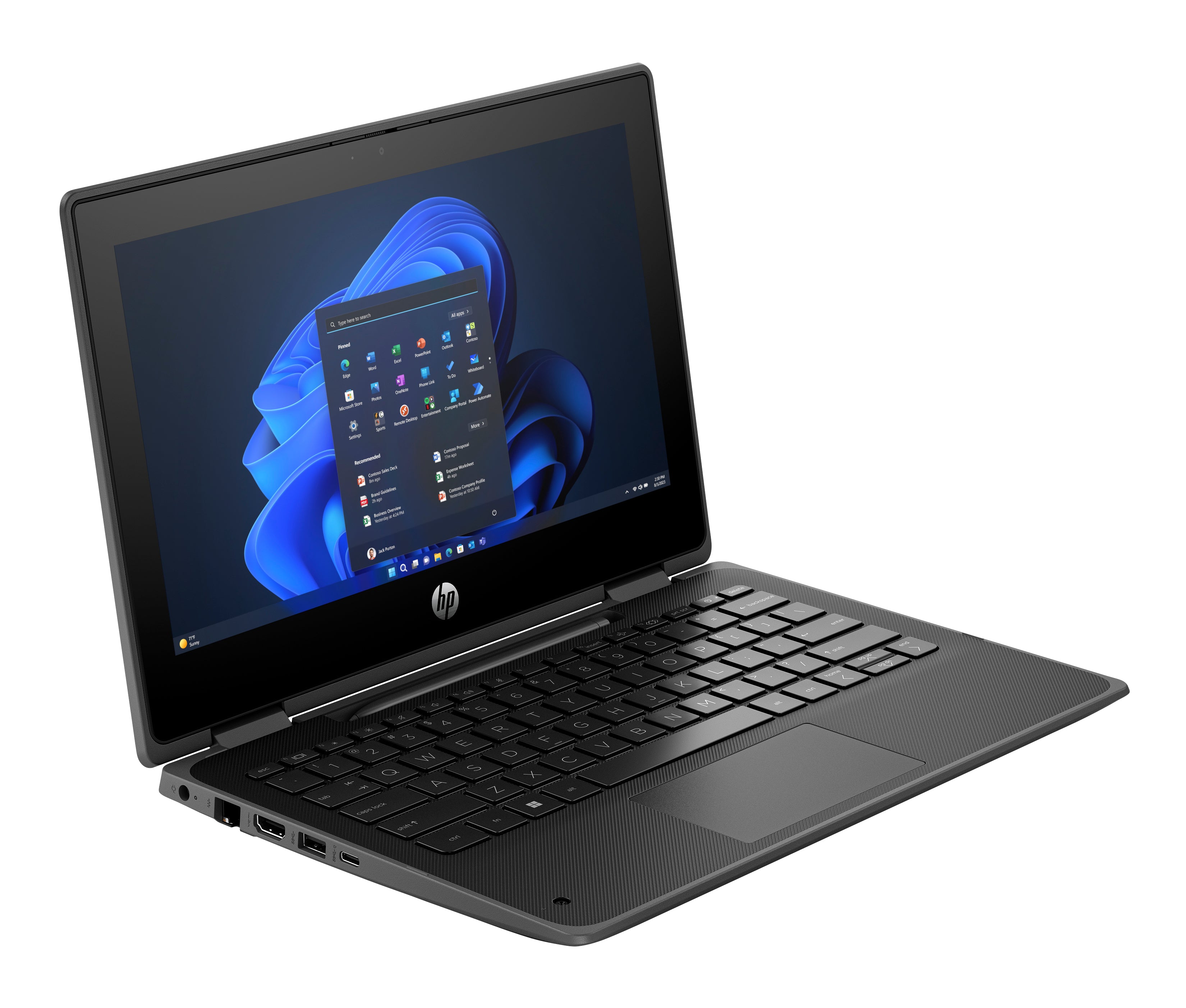 HP Fortis Flip G1i 11.6" HD Convertible Notebook, Intel N250, 16GB RAM, 256GB SSD, Win11P - B6LD4UT#ABA