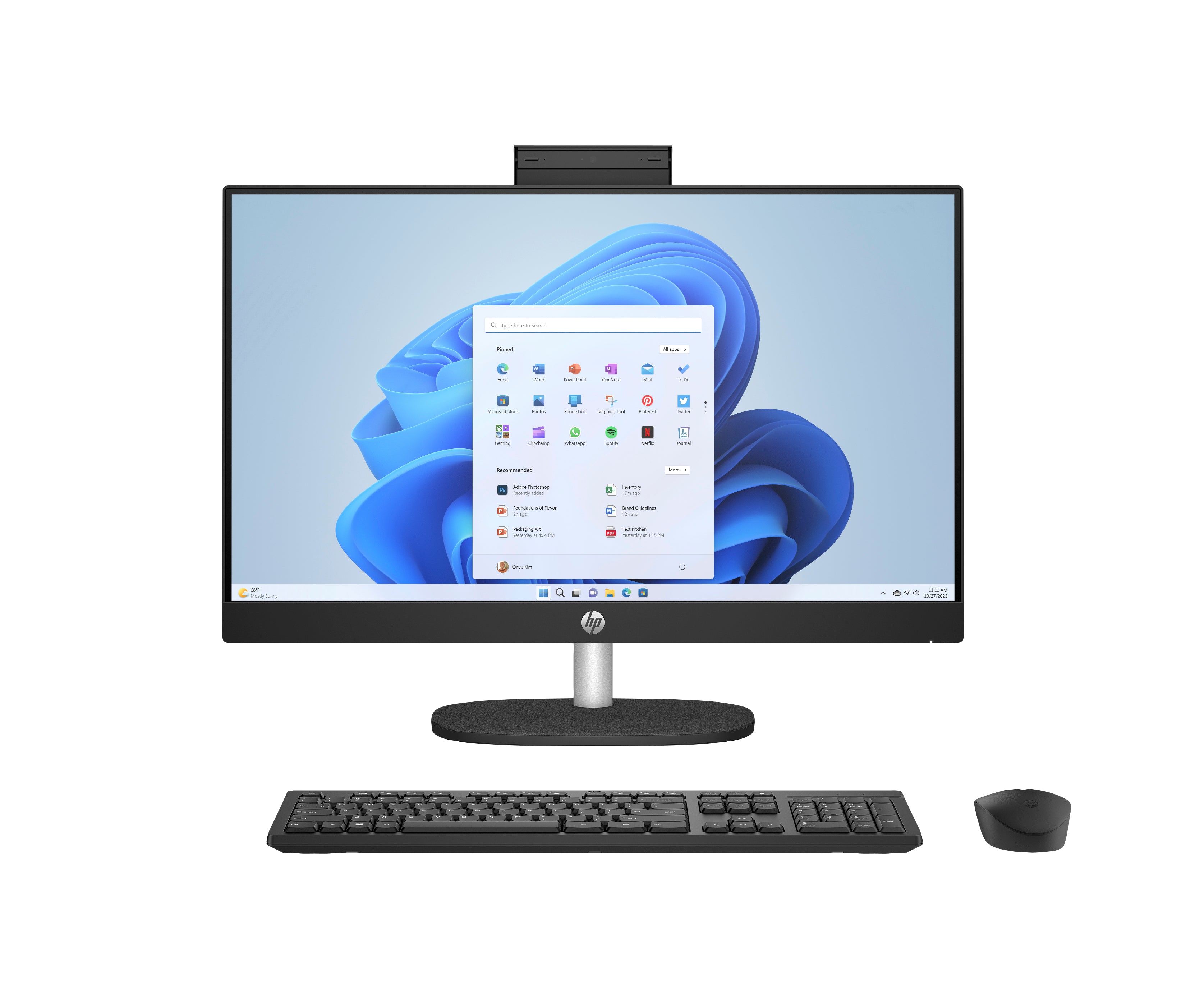 HP 24-cr0430 23.8" FHD All-in-One PC, Intel i3-N300, 3.80GHz, 8GB RAM, 256GB SSD, Win11H - B9KS1AA#ABA