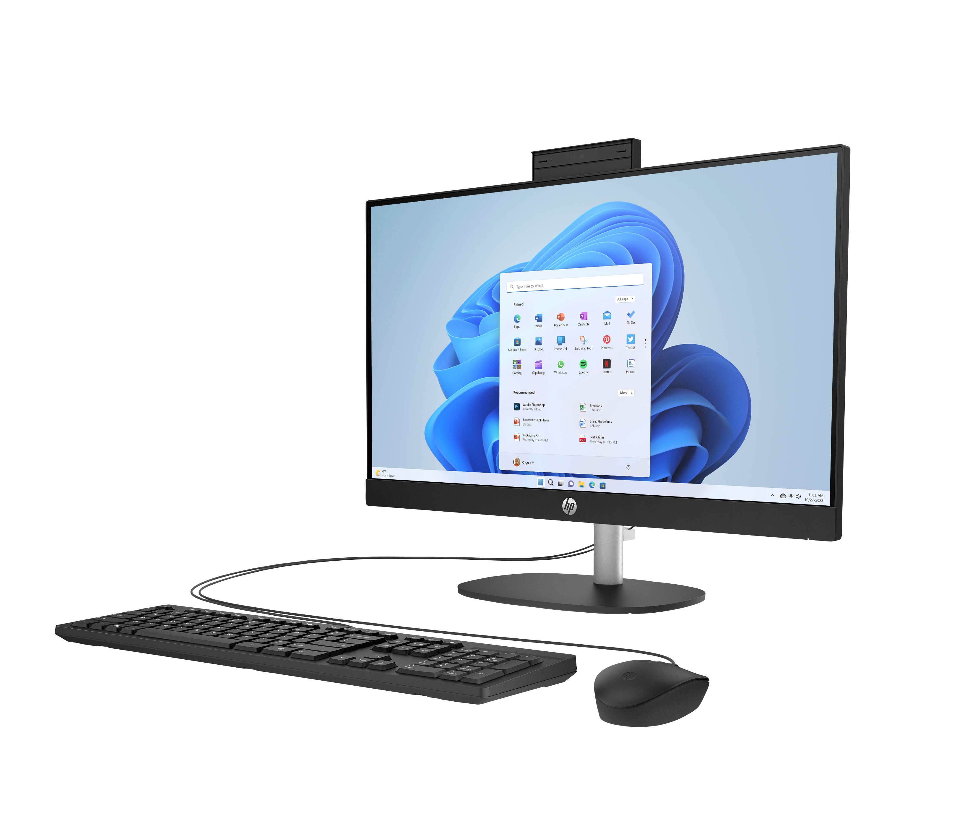 HP 24-cr0430 23.8" FHD All-in-One PC, Intel i3-N300, 3.80GHz, 8GB RAM, 256GB SSD, Win11H - B9KS1AA#ABA