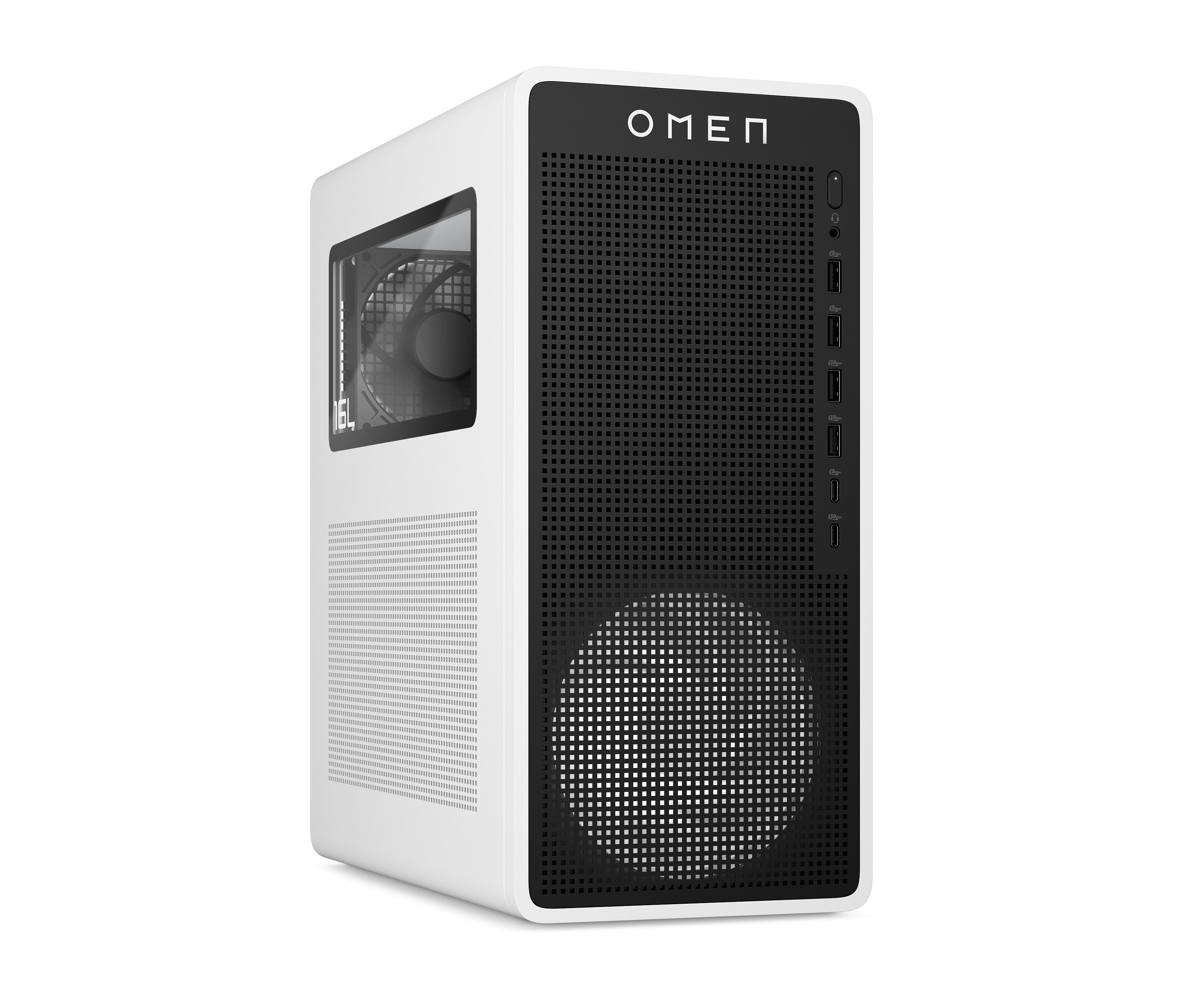 HP OMEN 16L TG03-0110 Tower Gaming PC, Intel Ultra 5 225F, RTX 3050, 8GB RAM, 512GB SSD, Win11H - BD7H3AA#ABA