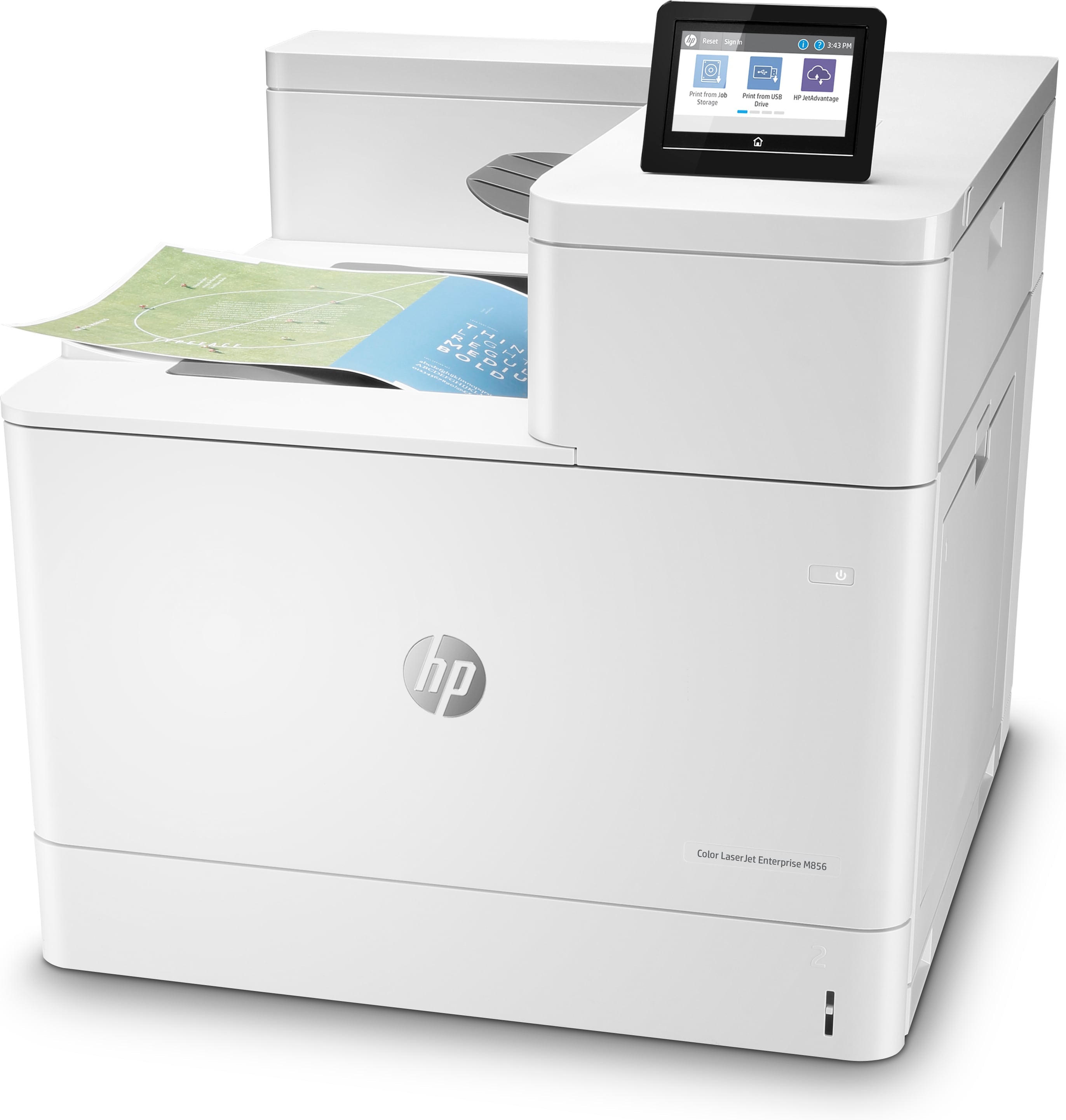 HP LaserJet Enterprise M856dn Color Laser Printer, 56/56 ppm, 1.5GB, Ethernet, USB - T3U51A#BGJ (Certified Refurbished)
