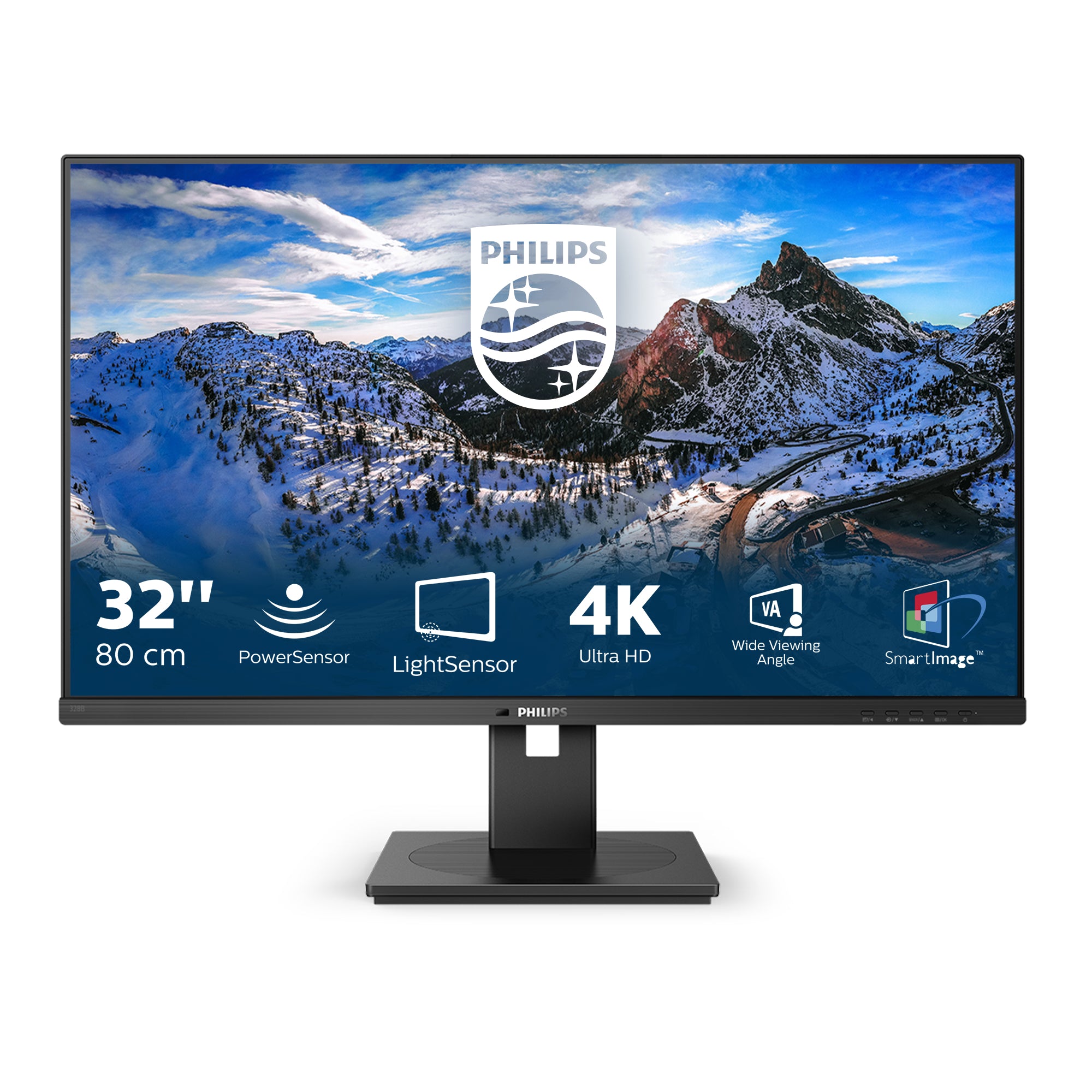 Philips 31.5" 4K Ultra HD LCD Monitor with PowerSensor, 16:9, 4ms, 3000:1-Contrast - 328B1