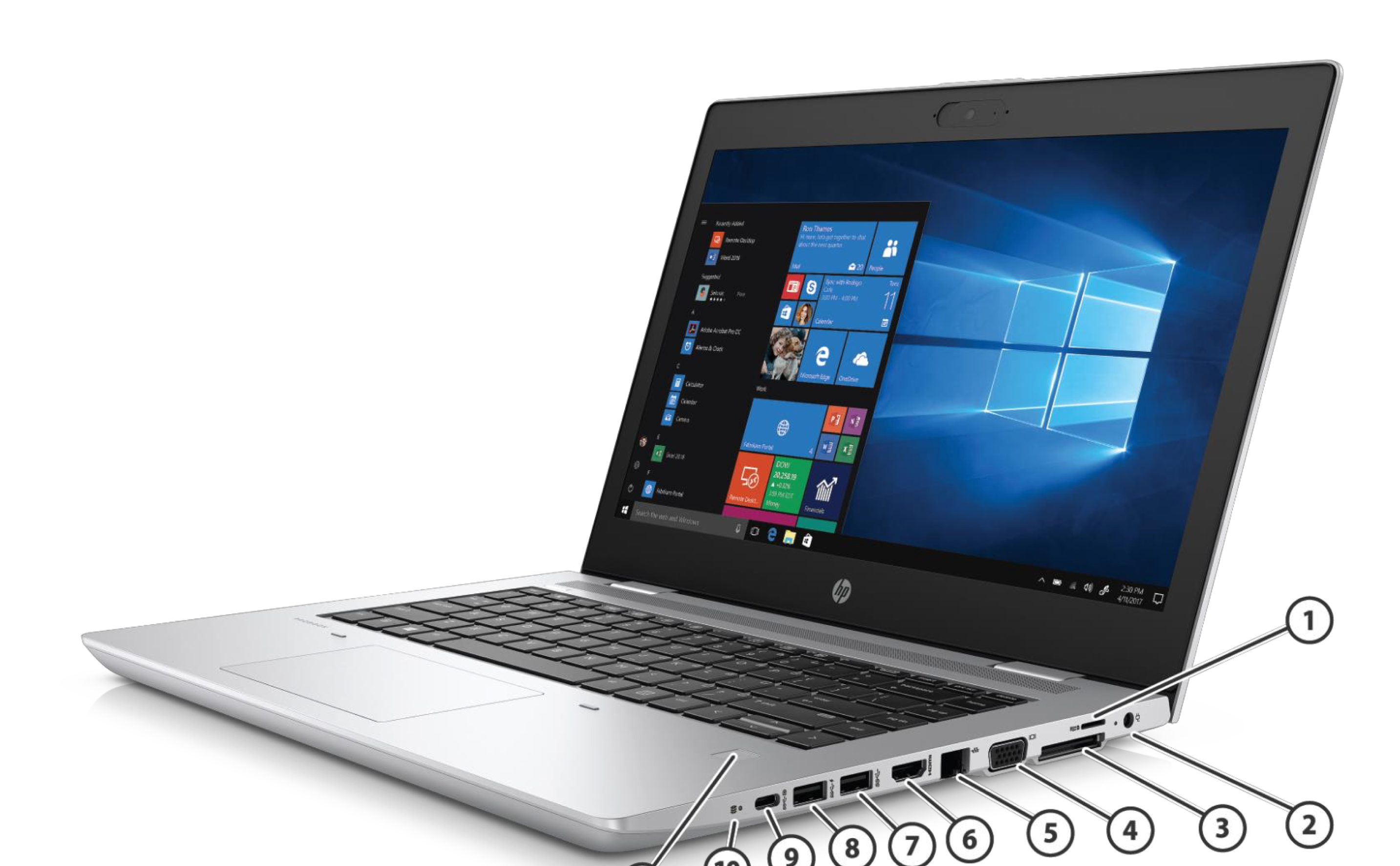 HP ProBook 640-G7 14" FHD Notebook, Intel i5-10210U, 1.60GHz, 32GB RAM, 512GB SSD, Win10P - 728A1U8#ABA (Certified Refurbished)