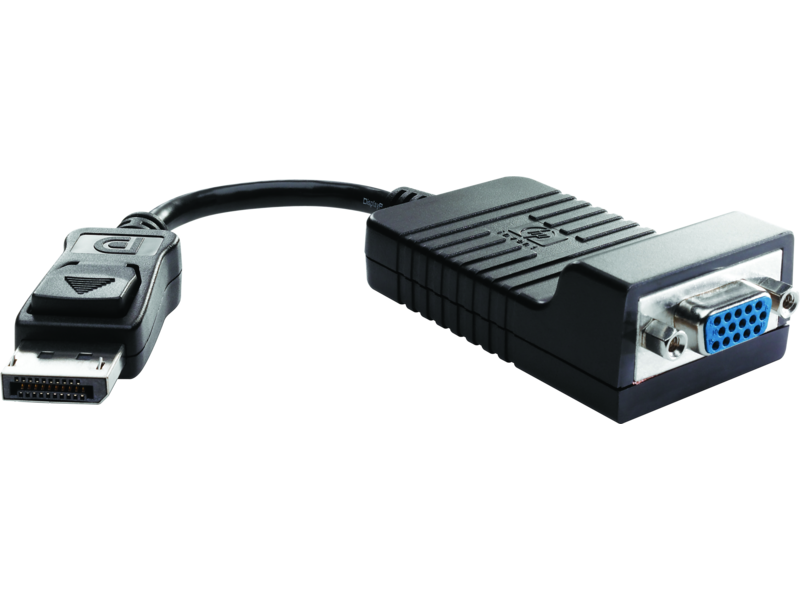 HP DisplayPort To VGA Adapter, Male/Female Connector, Video Cable Adapter - AS615AA