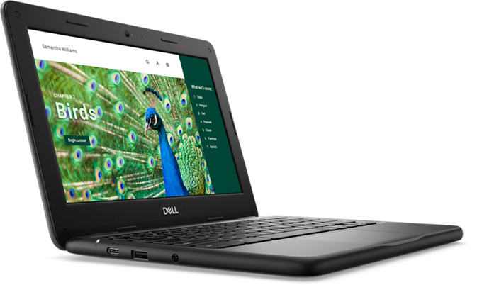Dell 3120 11.6" HD Chromebook, Intel N100, 0.8GHz, 4GB RAM, 64GB eMMC, ChromeOS - CHB3120-4-64 (Certified Refurbished)