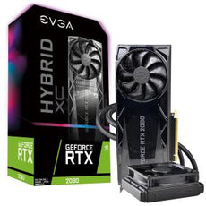 EVGA GeForce RTX 2080 Graphic Card, XC Hybrid Gaming Graphic Card, 8 GB GDDR6, 1.80 GHz Core, 256 bit Memory Bus Width, DisplayPort, HDMI - 08G-P4-2184-KR
