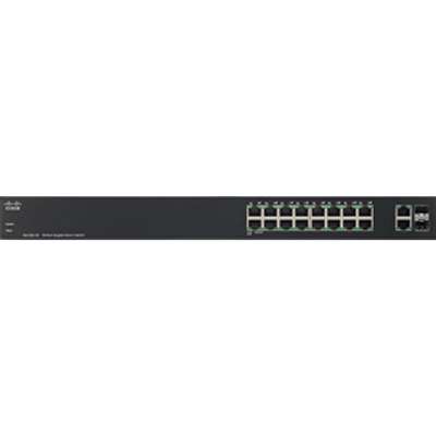 Cisco SG200-18 18-Port Gigabit Smart Managed Switch, 16 RJ-45 + 2 Combo Gigabit SFP Ports - SLM2016T-NA (Certified Refurbished)