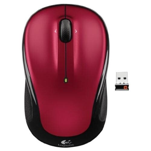 Logitech M325 Laser Wireless Mouse, Optical, RF Wireless, USB, 1000 DPI, Red- 910-002651