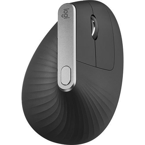 Logitech MX Vertical Advanced Ergonomic Mouse, Optical, Cable/Wireless, Bluetooth/Radio Frequency, USB, 4000 DPI, Graphite- 910-005447