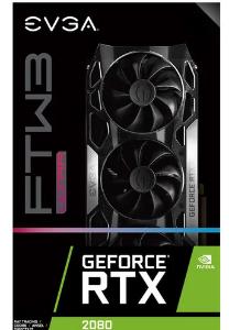 EVGA GeForce RTX 2080 Graphic Card, FTW3 Ultra Gaming Graphic Card, 8 GB GDDR6, 1860 MHz, 256 bit Memory Bus Width, DisplayPort, HDMI, USB Type-C - 08G-P4-2287-KR