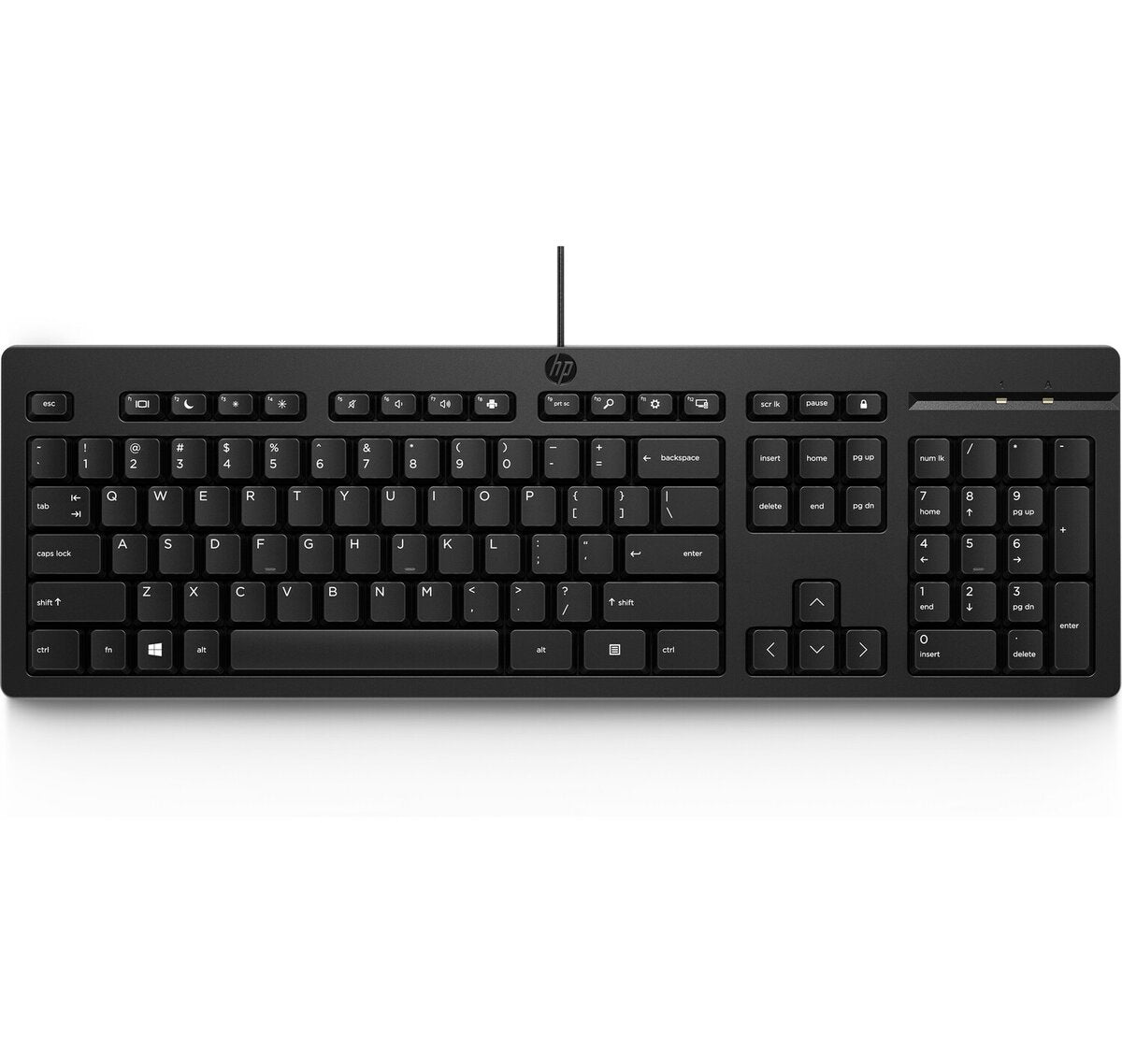 HP 125 Wired English Keyboard, QWERTY, USB, Plug and Play, Black - 266C9AA#ABA