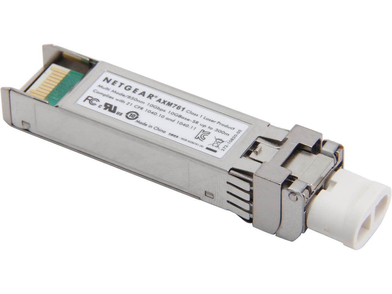 Netgear ProSafe 10 Gigabit Ethernet SFP+ Module, 10GBase-SR SFP+ LC Gbic - AXM761-10000S