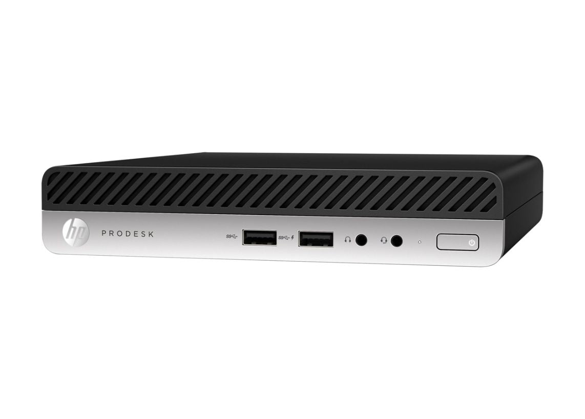HP ProDesk 400-G5 Mini Business PC, Intel Core i3-9100T, 3.10GHz, 4GB RAM, 500GB HDD, Windows 10 Pro-7FV11UT#ABA (Certified Refurbished)