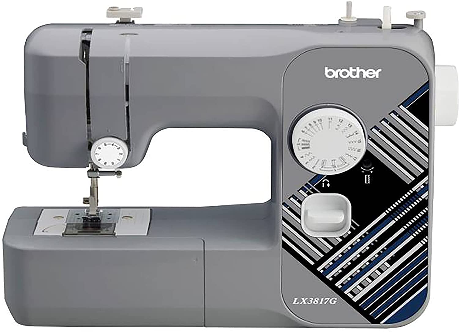 Brother RLX3817G 17-Stitch Full-size Electric Sewing Machine, LED, Gray - RLX3817G (Certified Refurbished)