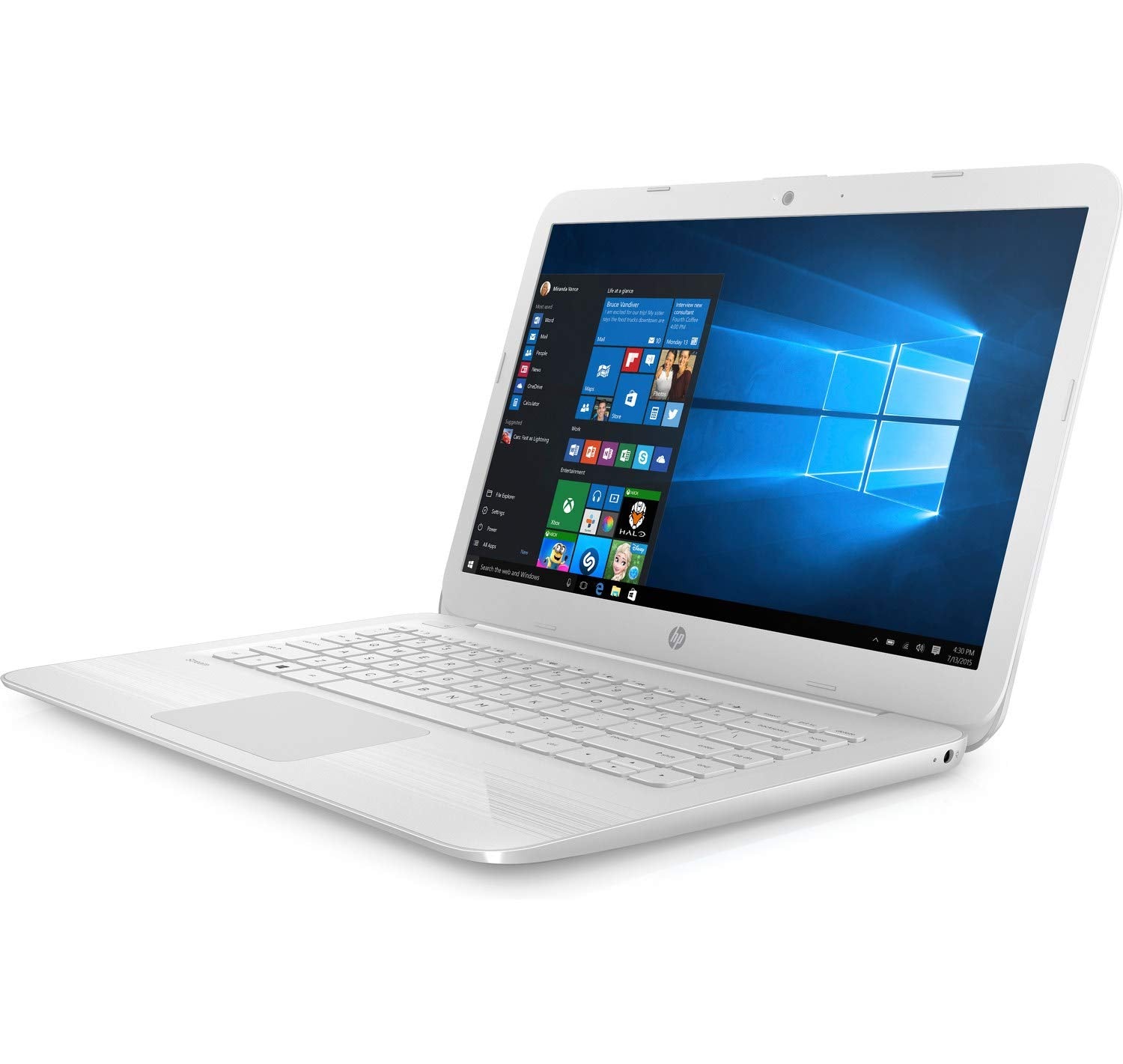 HP Stream 14-cb110ca 14" HD (Non-Touch) Laptop, Intel Celeron N4000, 1.10GHz, 4GB RAM, 64GB eMMC, Windows 10 Home in S mode + Office 365 Personal 1-year - 4JC81UAR#ABL (Certified Refurbished)