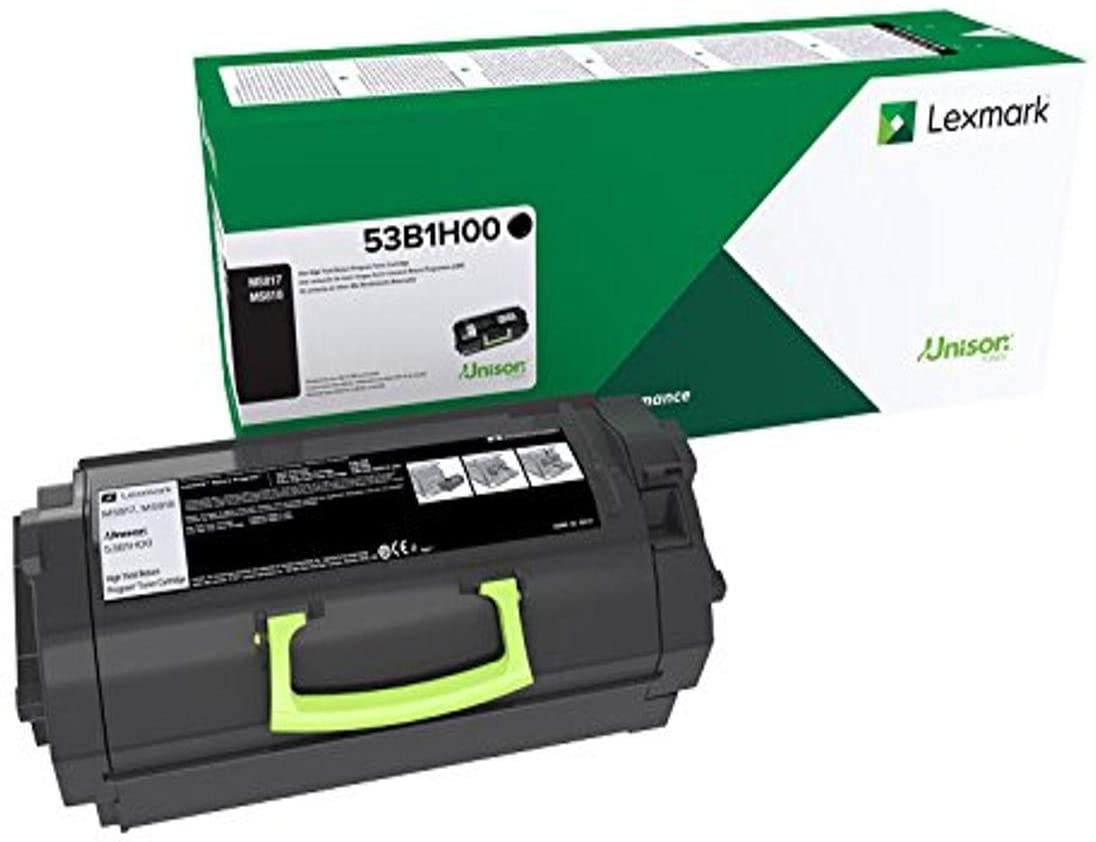Lexmark MS817 High Yield Return Program Toner Cartridge, 25000 Pages Yield - 53B1H00