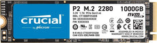 Crucial P2 M.2 Internal 1TB Solid State Drive, 3D NAND NVMe PCIe SSD - CT1000P2SSD8