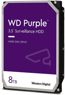 Western Digital 8TB WD Purple Surveillance Internal Hard Drive, 128MB Cache, 5640rpm, 3.5", SATA - WD84PURZ