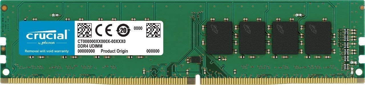 Crucial 16GB DDR4-2400 Non-ECC UDIMM RAM, 288-pin Memory Module - CT16G4DFD824A