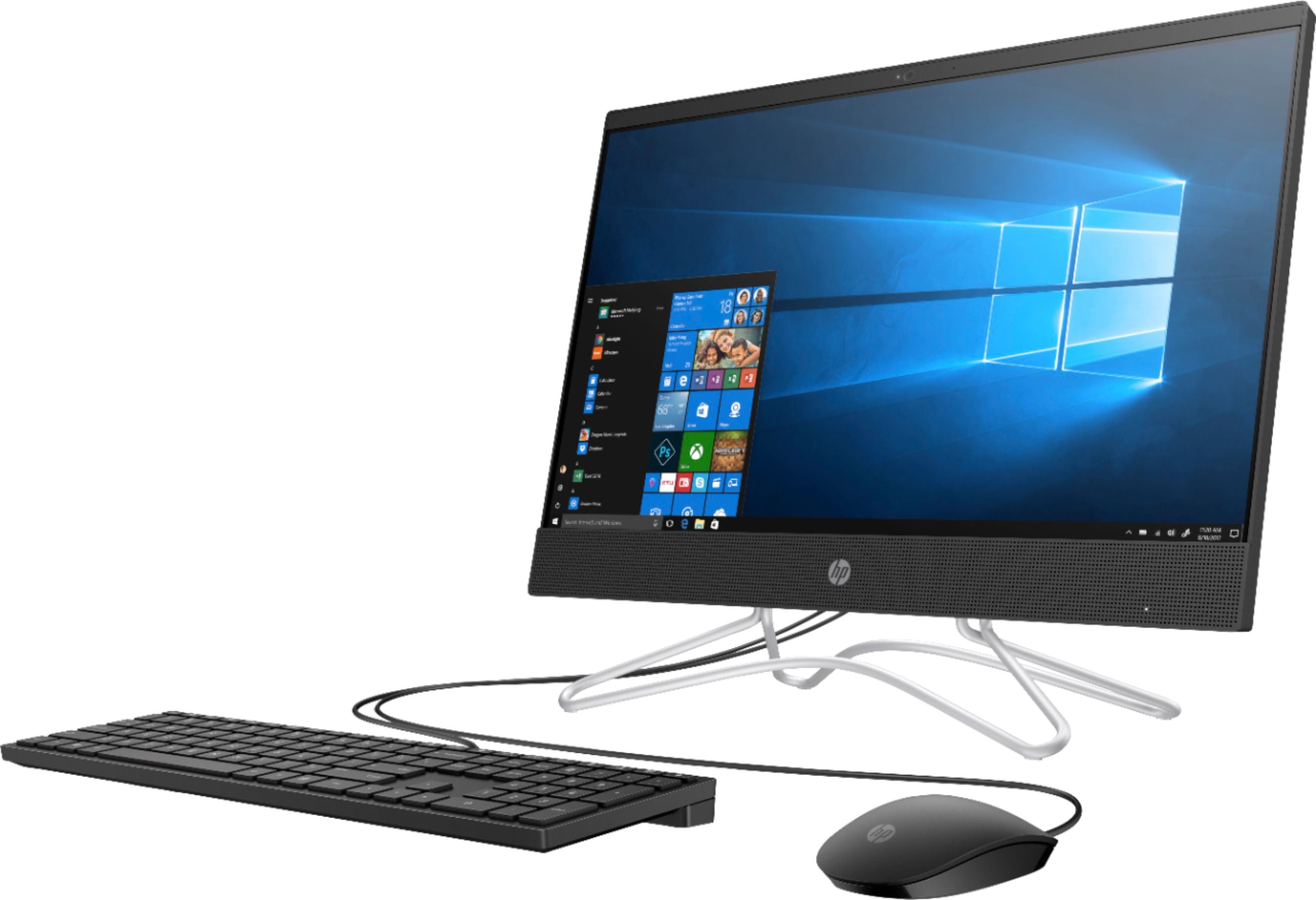 HP 24-f0034 23.8" FHD All-in-One Computer, Intel i3-9100T, 3.10GHz, 8GB RAM, 256GB SSD, Win10H - 2HK06AAR#ABA (Certified Refurbished)