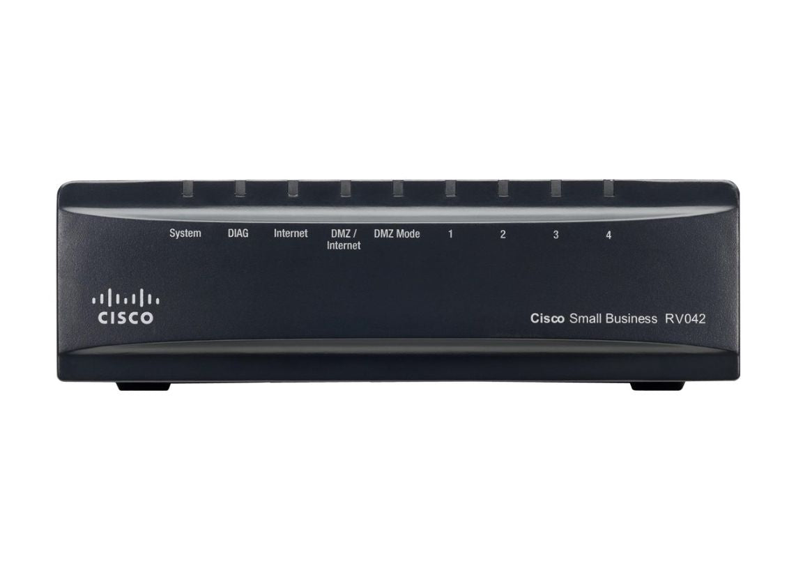 Cisco RV042 Dual WAN VPN Router, 4-Port Switch, Fast Ethernet - RV042-RF (Certified Refurbished)