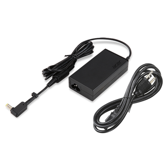 Acer 65 W AC Adapter with Power Cord, Indoor Charger for Notebooks - NP.ADT0A.010