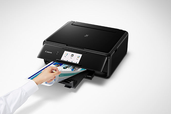 Canon PIXMA TS8120 Wireless Inkjet All-In-One Printer, Color Printer, Bluetooth, USB & Wi-Fi Connectivity, Black - 2230C002