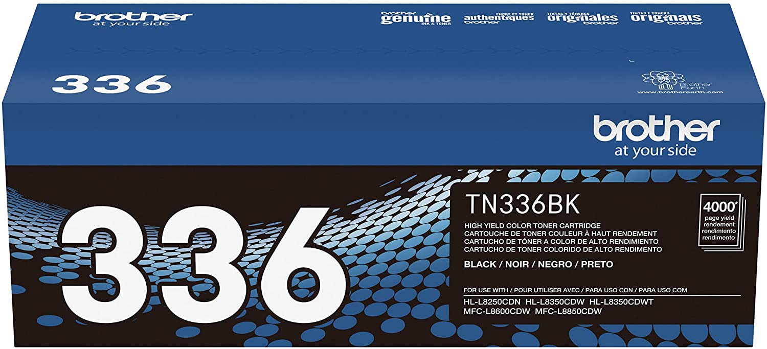 Brother Genuine High-Yield Black Toner Cartridge, 4000 Pages - TN336BK