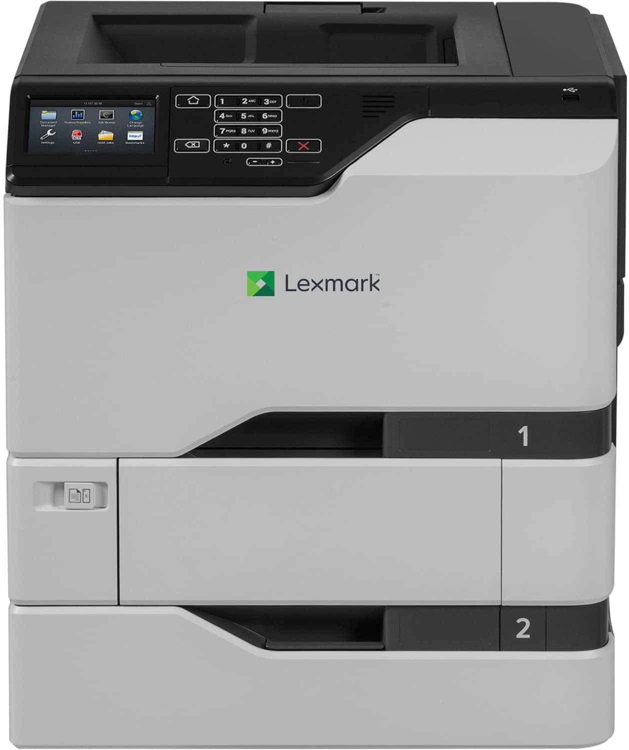 Lexmark CS720dte Color Laser Printer, 40 ppm, Integrated Duplex, Ethernet, USB - 40C9101