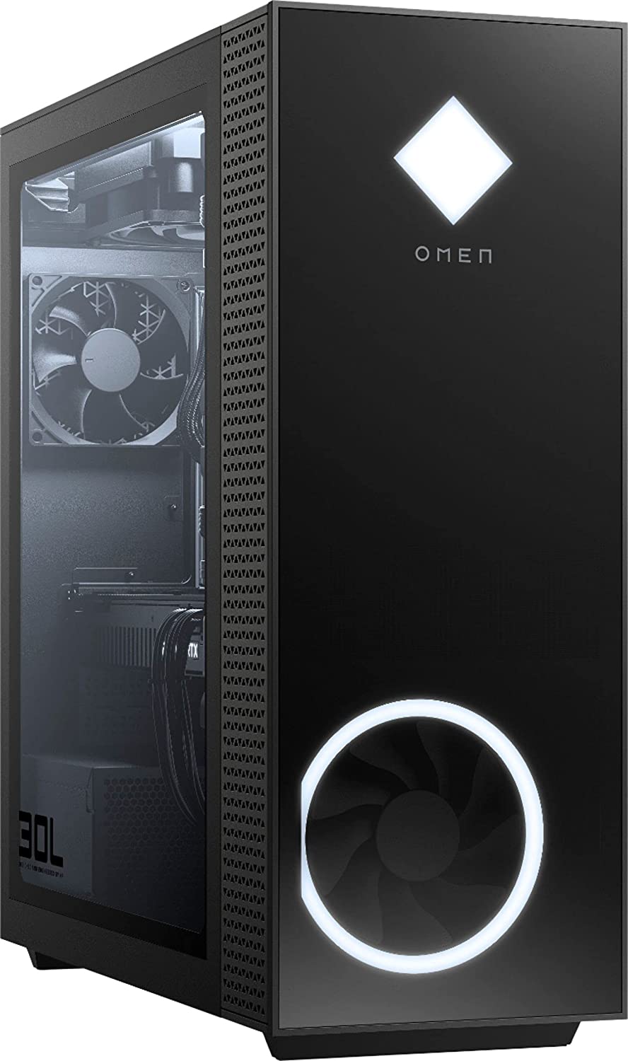 HP OMEN 30L GT13-1194 Tower Gaming Desktop, AMD R7-5800X, 3.80GHz, 16GB RAM, 1TB SSD, Win11H - 328P1AA#ABA