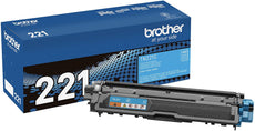Brother Genuine Standard-yield Cyan Toner Cartridge, 1400 Pages - TN221C