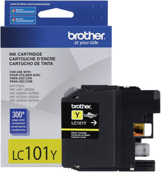 Brother Genuine Standard-Yield Yellow Ink Cartridge, 300 Pages - LC101Y