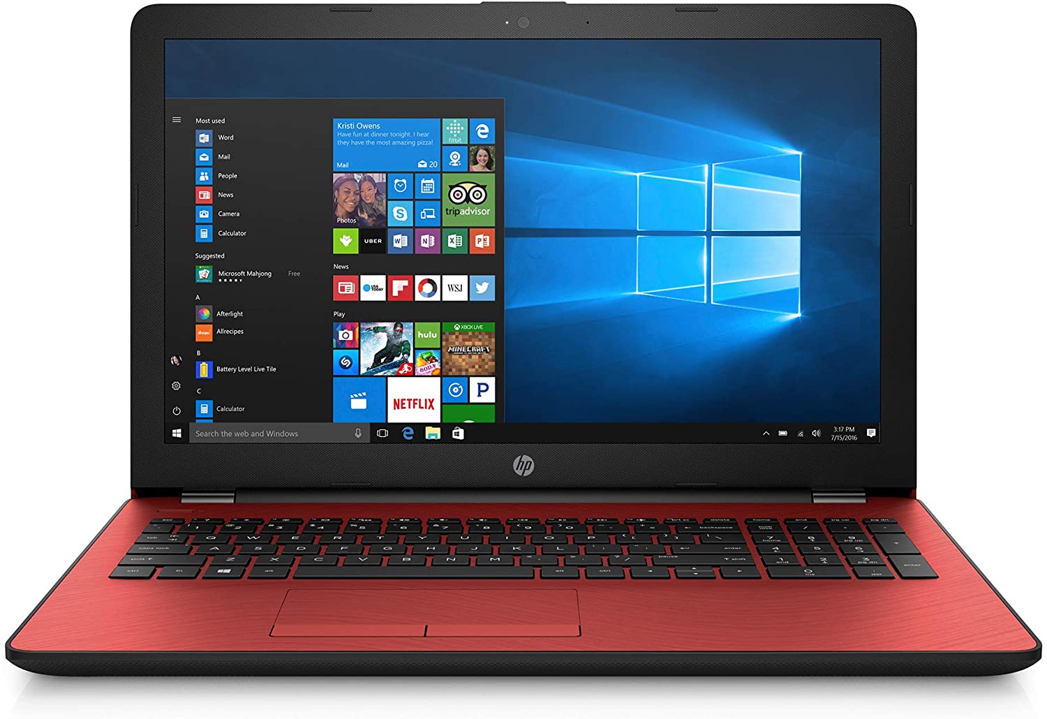 HP 15-bs134wm 15.6" HD Notebook, Intel Pentium Gold 4417U, 2.30GHz, 4GB RAM, 500GB HDD, Win10H - 6BS61UA#ABA (Certified Refurbished)
