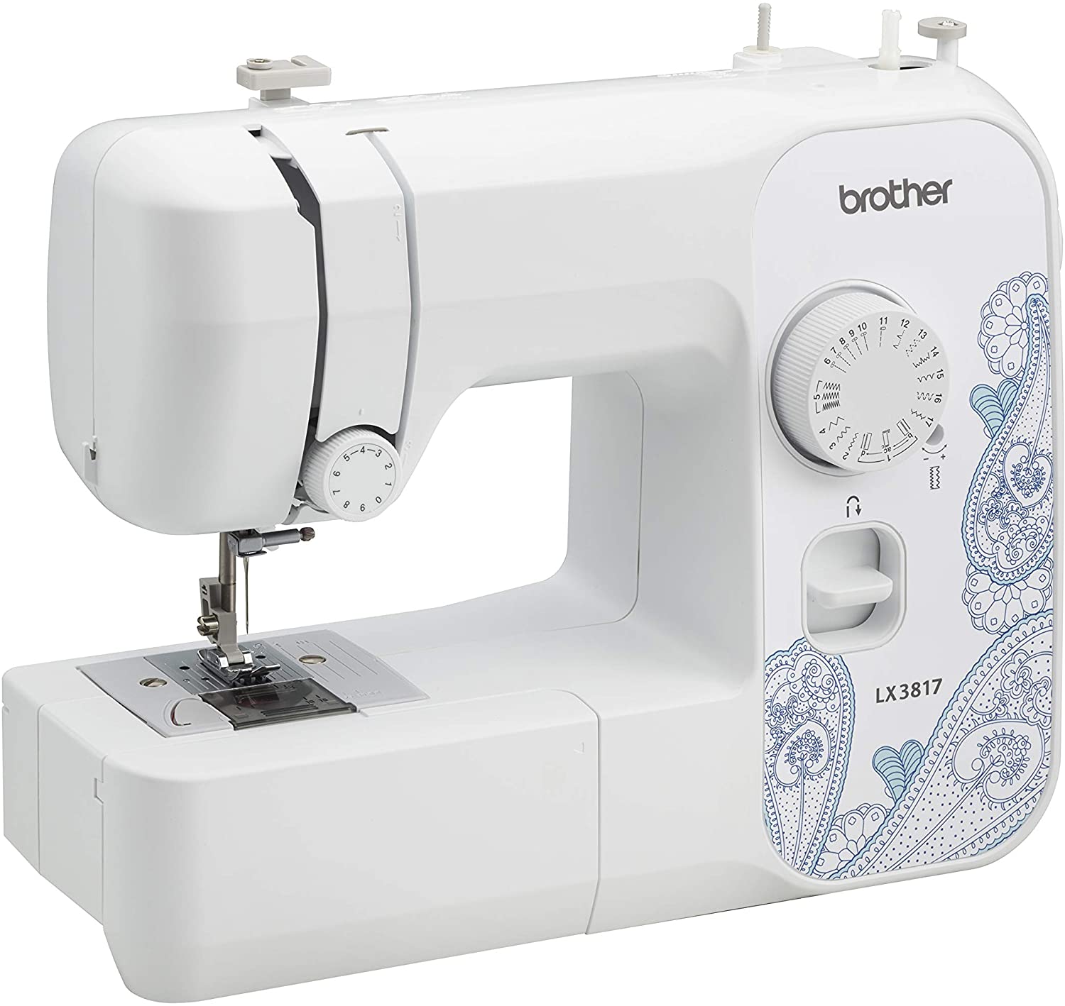 Brother LX3817 17-Stitch Full-size Electric Sewing Machine, LED, White - RLX3817 (Certified Refurbished)