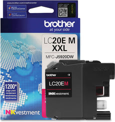 Brother Genuine INKvestment Super High-Yield Magenta Ink Cartridge, 1200 Pages - LC20EM