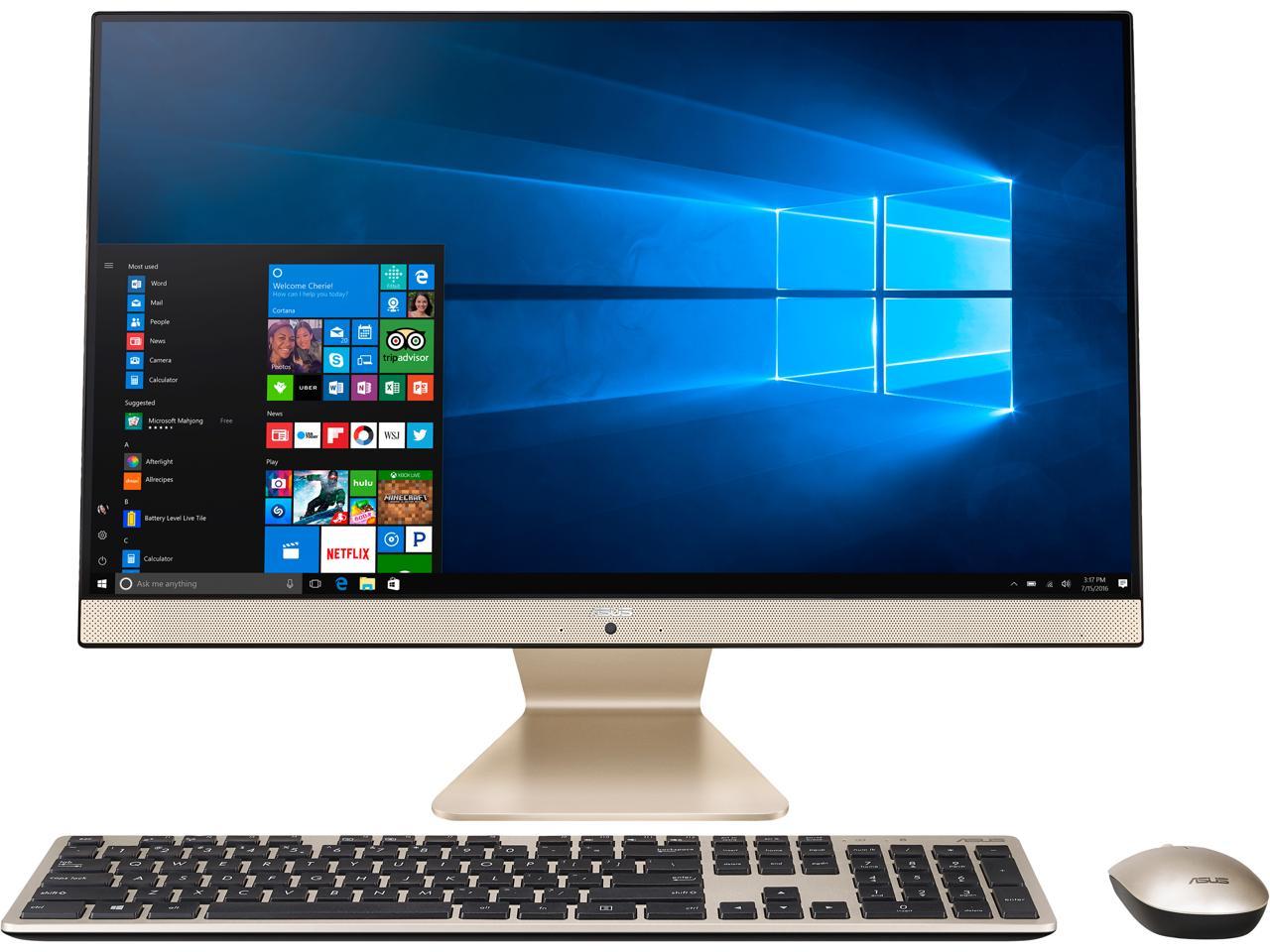 Asus Vivo V241FA-DS501T 23.8" Full HD (Touchscreen) All-in-One PC, Intel Core i5-8265U, 1.60GHz, 8GB RAM, 1TB HDD + 128GB SSD, Windows 10 Home 64-bit - 90PT0292-M00730