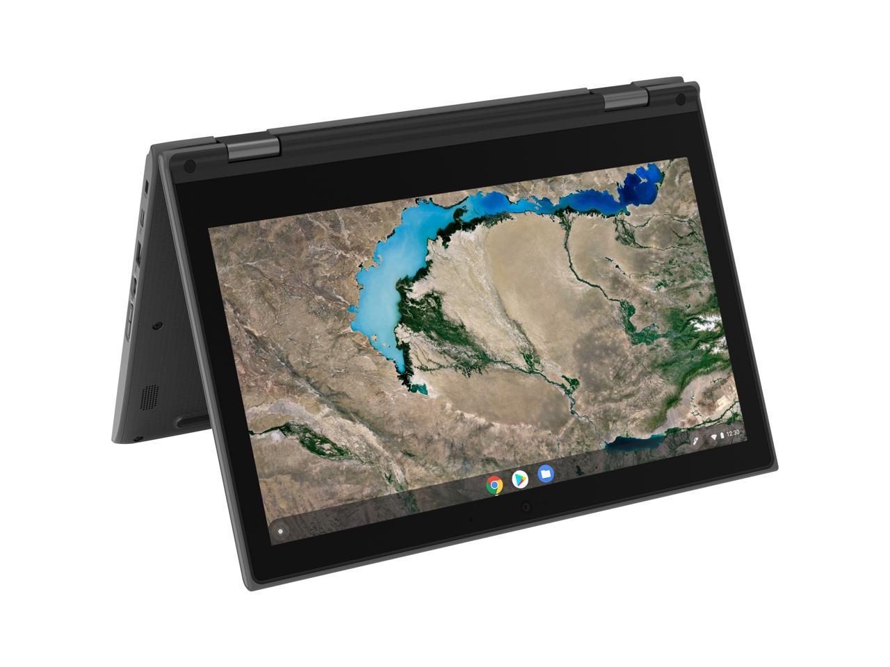 Lenovo 300e 11.6" HD 2nd Gen Convertible Chromebook, AMD A4-9120C, 1.60GHz, 4GB RAM, 32GB eMMC, Chrome OS- 82CE001LUS