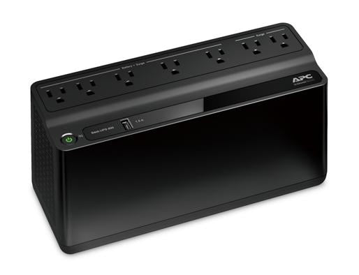 APC Back-UPS ES 120V USB Charging Port, 600VA, 330W, 7 AC Outlets - BE600M1